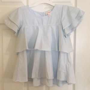 Cat & Jack blue & white striped blouse